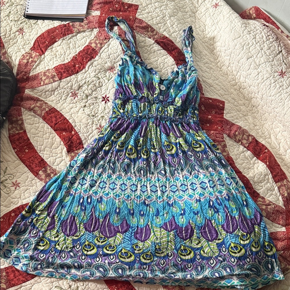 Lucy Blue and Purple Patterned Tank Top